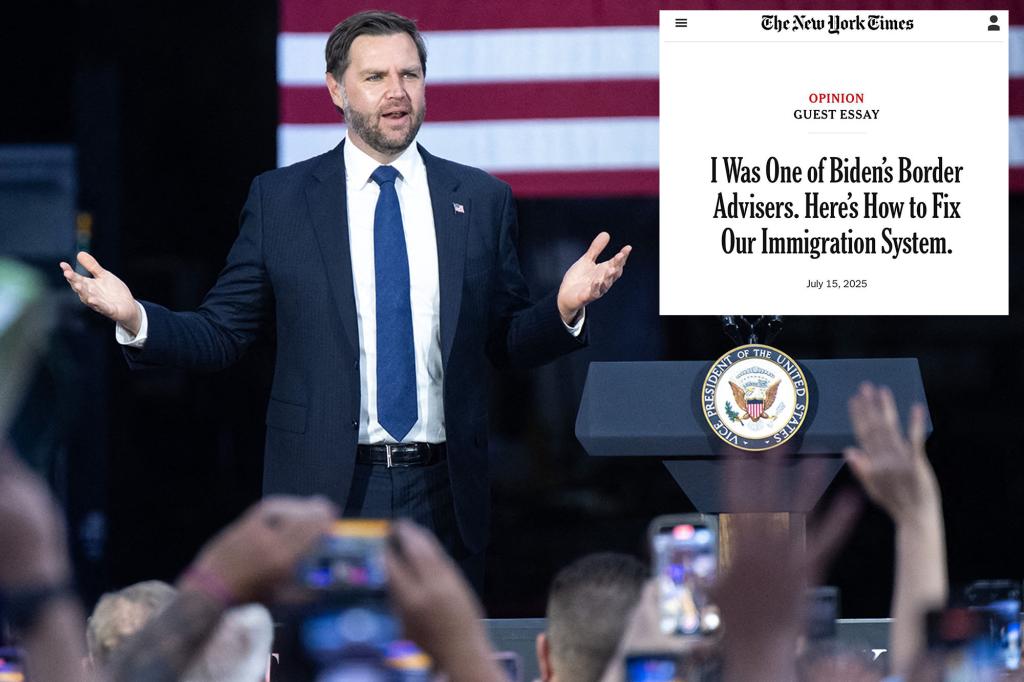 JD Vance eviscerates NYT article on 'fixing' immigration written by Biden official