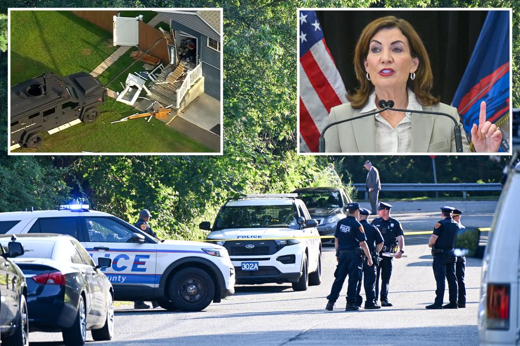 Long Island police rip Gov. Hochul for bragging about decrease in crime hours before cop is shot in face