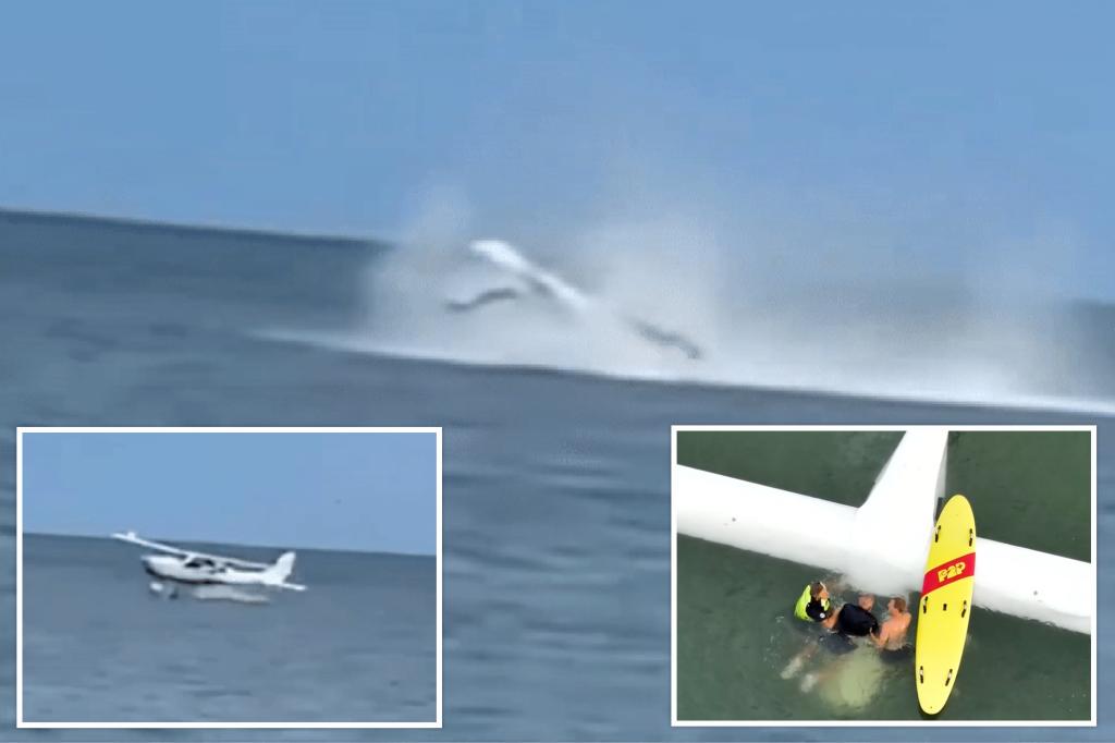 Pilot rescued after plane crashes near NC beach