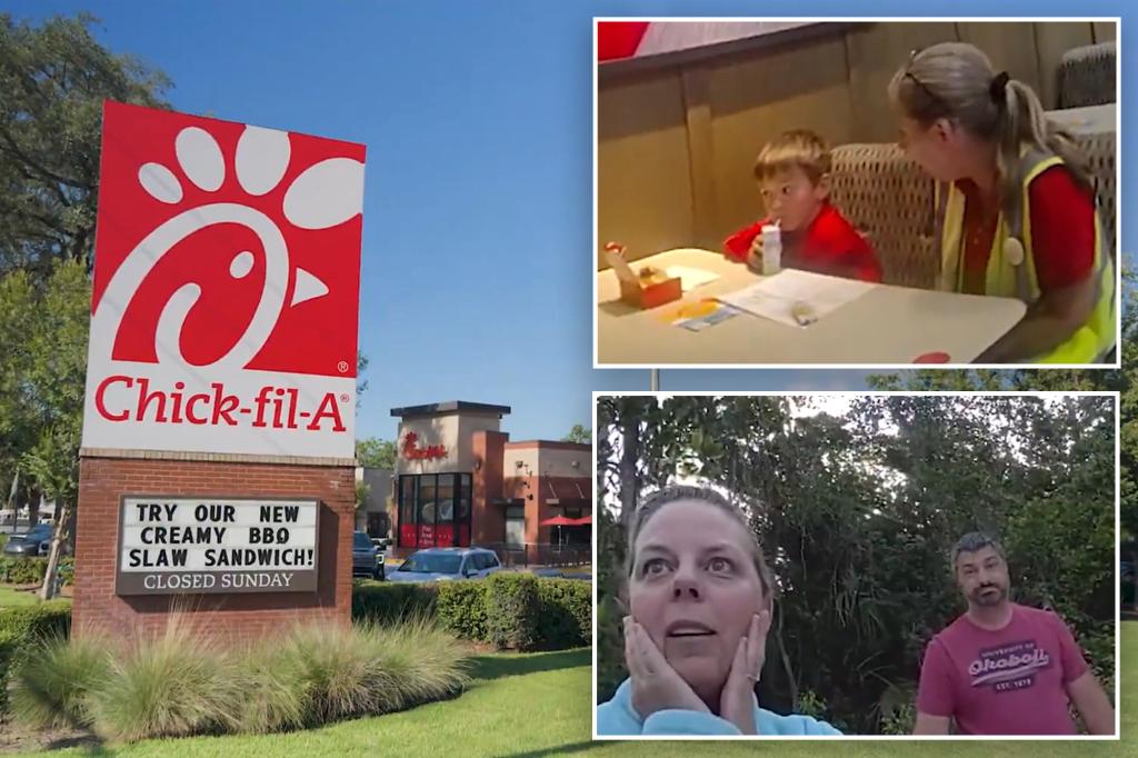 Hungry 5-year-old worries he's going to jail after sneaking out to Chik-fil-A in adorable cop 'interrogation'